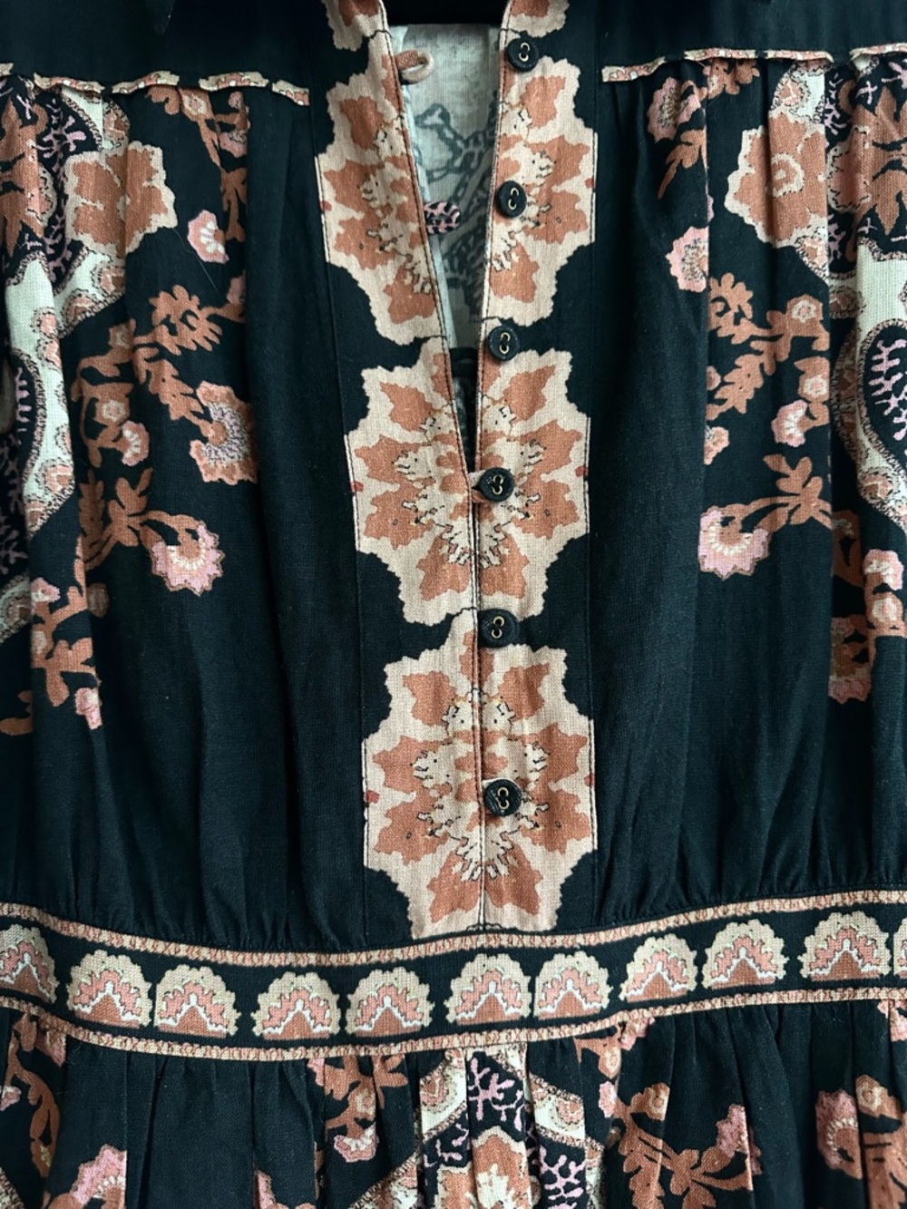 Cleobella Leigh Mini Dress Small Dark Lagos Long Sleeve - Picture 7 of 7